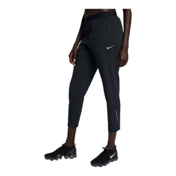 Nike  Women's Essential Running Pants, Black, size Large - Picture 2 of 16